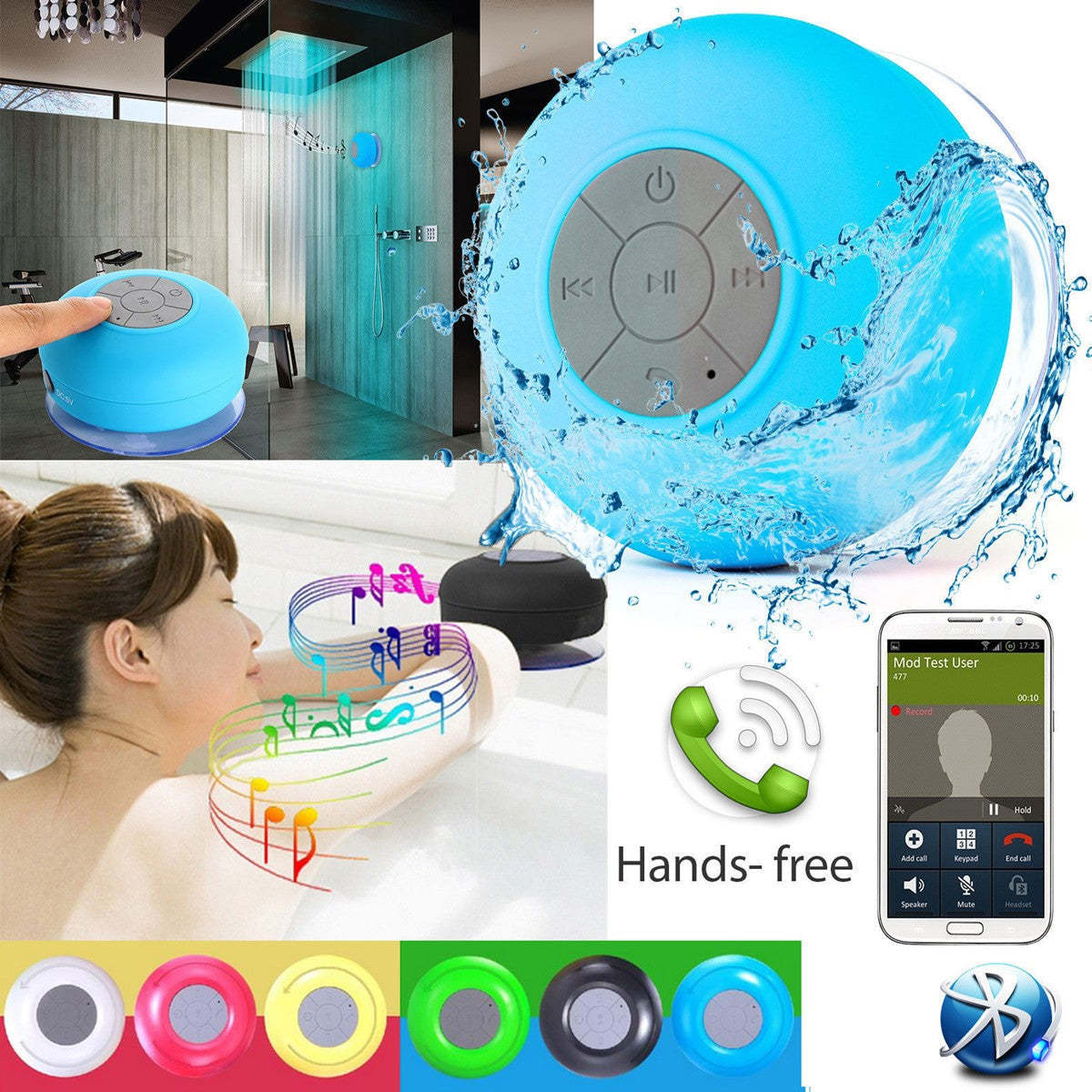 Mini Wireless Waterproof Bluetooth Shower Speaker-xinru