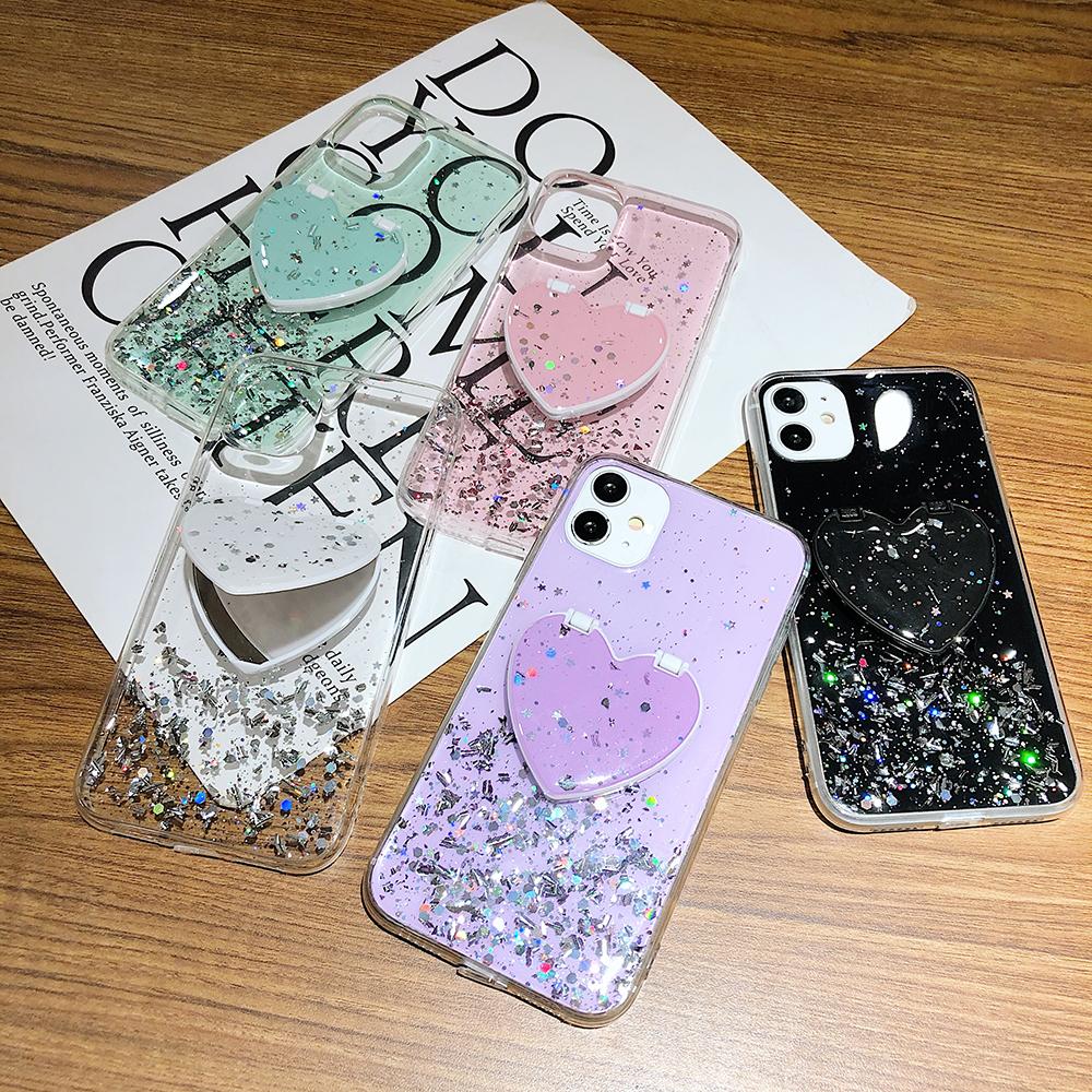 Heart Mirror Sequins Case-xinru