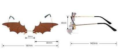 Fashion Bat Small Frame Antiblue Uv Protection Sunglasses-xinru