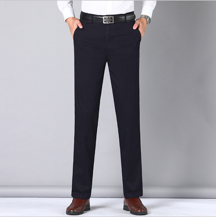 Men's Ice Silk  Summer Thin French Gentleman Non-Ironing Anti-Wrinkle Suit Pants-xinru