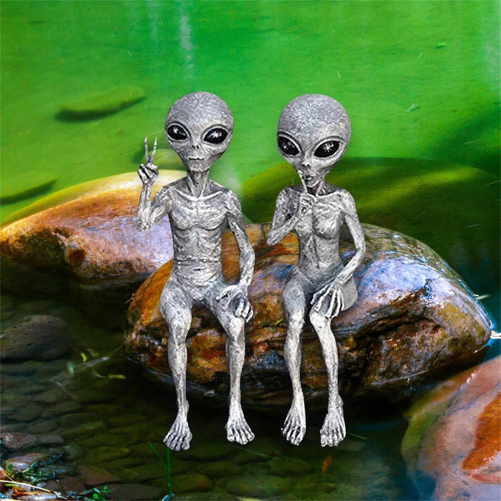 Garden Mini Alien Resin Statue-xinru