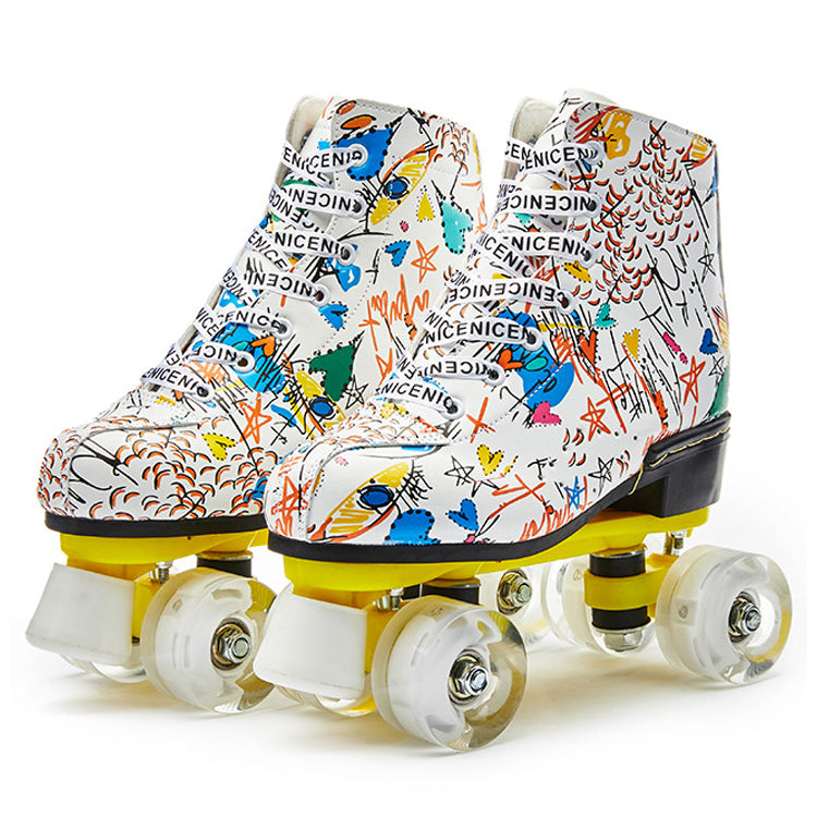 Colorful Graffiti Roller Skates-xinru shop