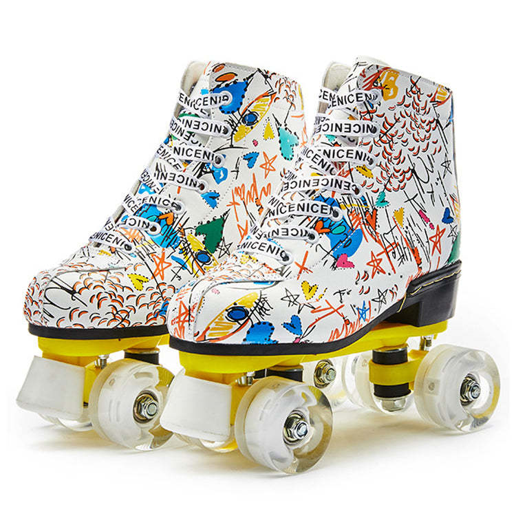Colorful Graffiti Roller Skates-xinru shop