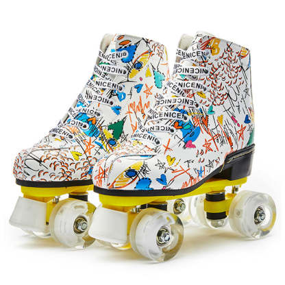 Colorful Graffiti Roller Skates-xinru shop