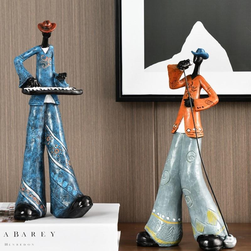 Resin Craft Music Band Statues For Decorations Creative People Ornaments-xinru