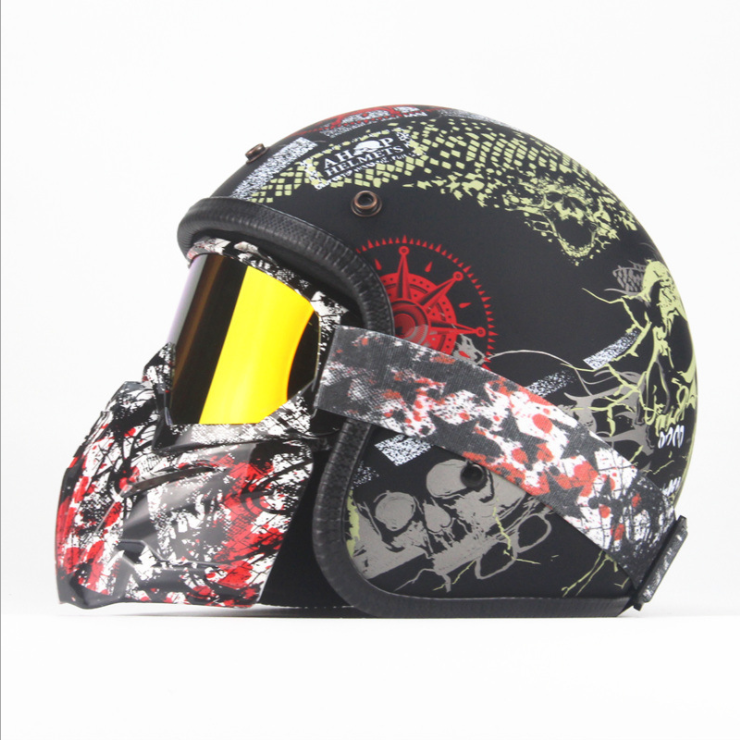Skeleton Half Helmet-xinru shop