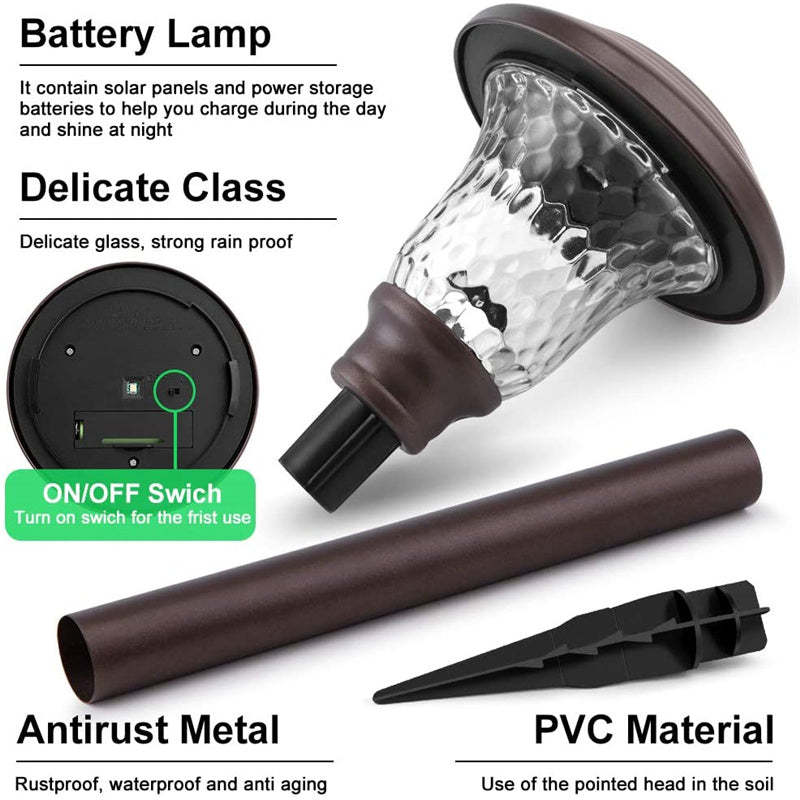 Waterproof Glass Stainless Steel Solar Street Light Outdoor Garden Decoration-xinru