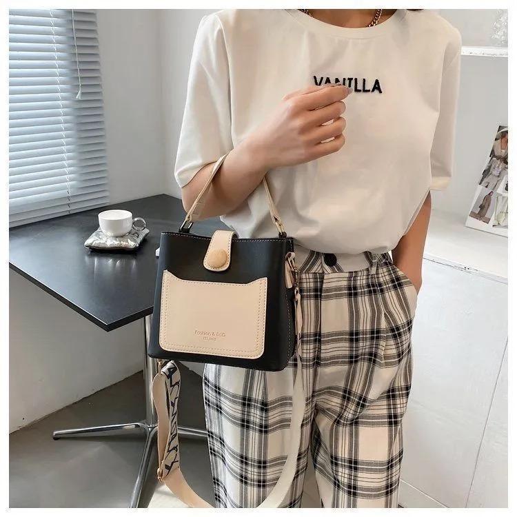 人気のオールマッチショルダーバッグバケットバッグ-xinru shop
