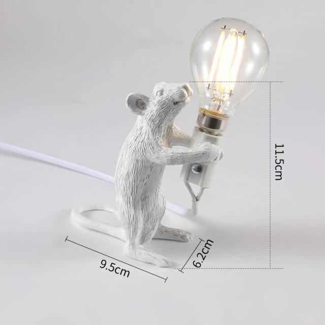 Nordic Resin Cute Mouse Animal Desk Lamp-xinru