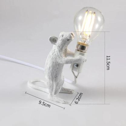 Nordic Resin Cute Mouse Animal Desk Lamp-xinru