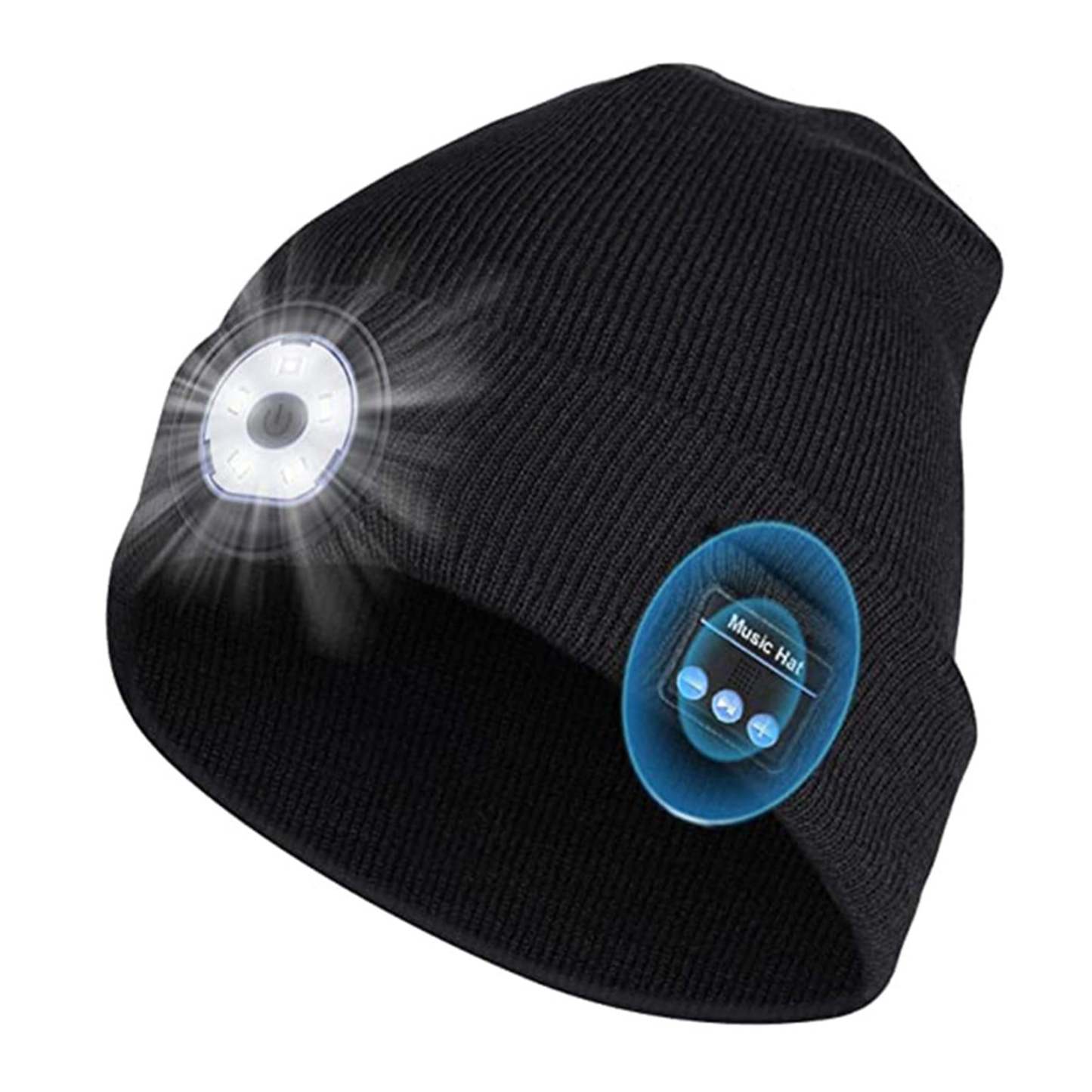 Hat Wireless Bluetooth 5.0 Cap Headphone Headset With LED Light-xinru
