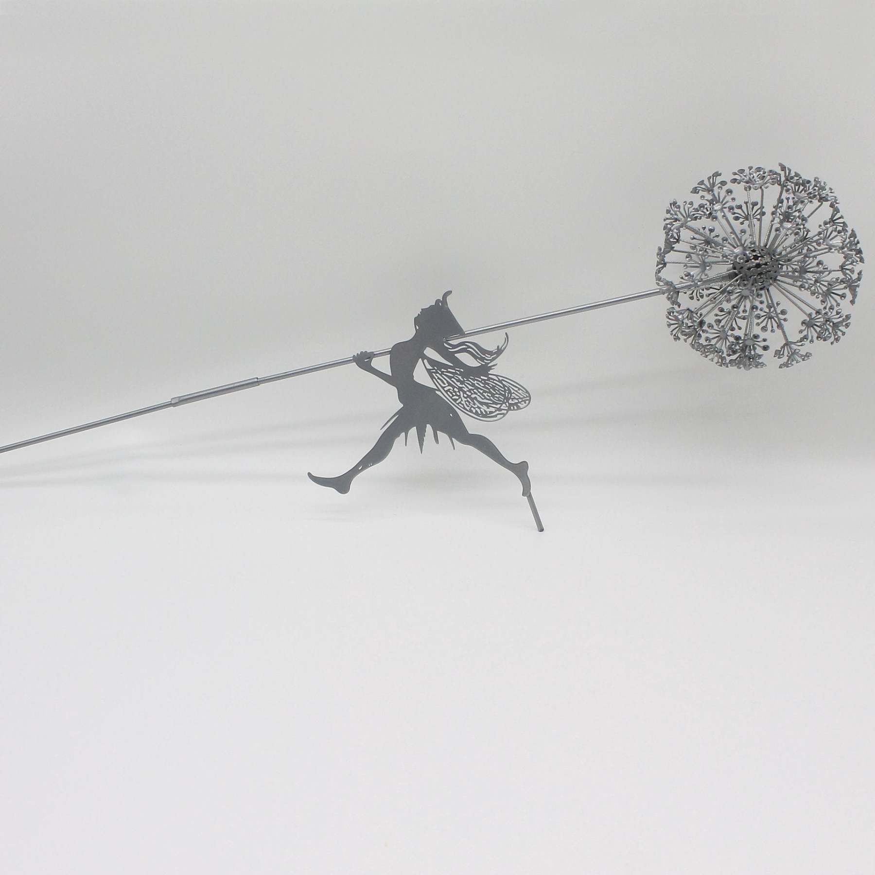 Metal Garden Decorative Stake Fairies Dandelions Dance Together-xinru