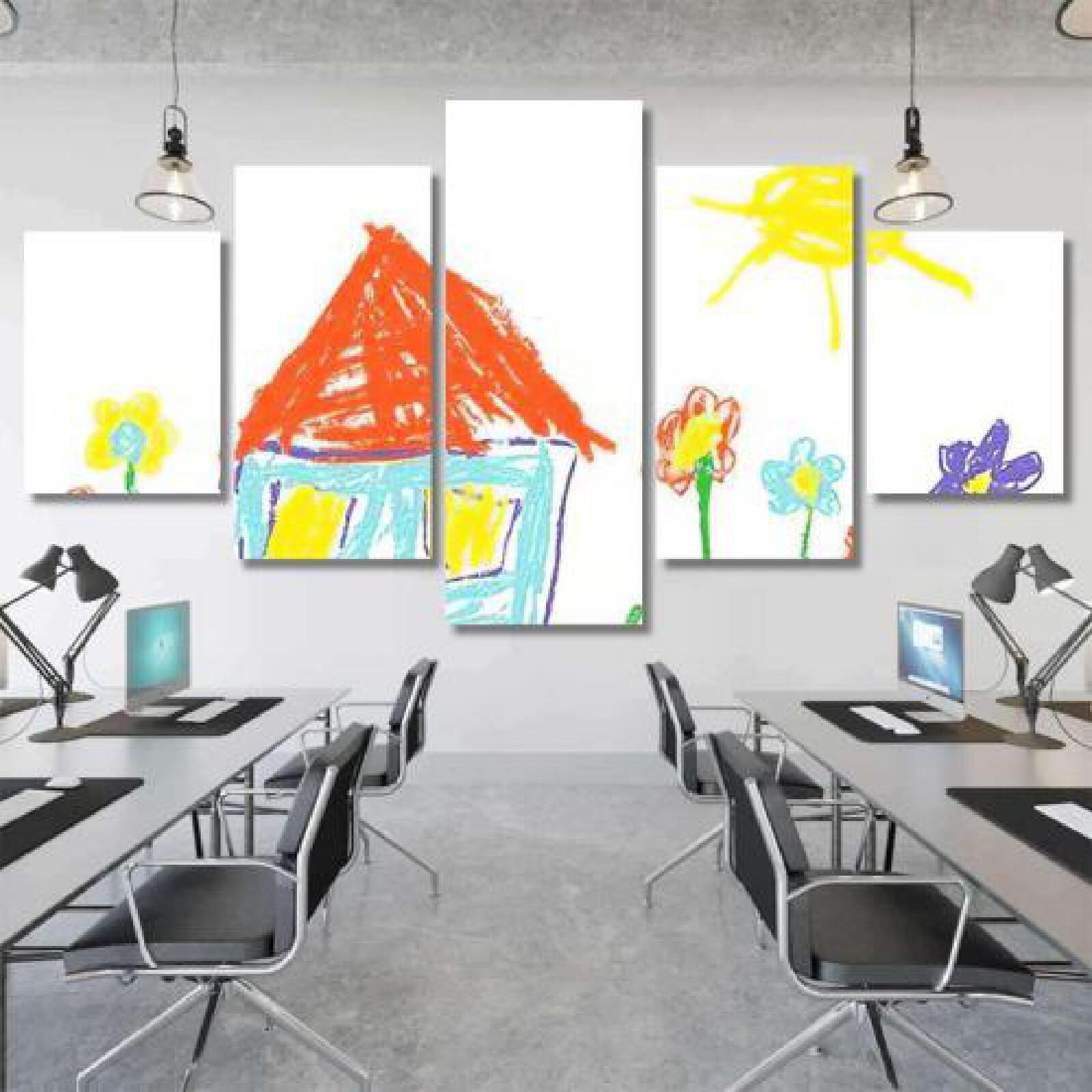 Wax Crayon Like Childs Hand Drawn-xinru shop