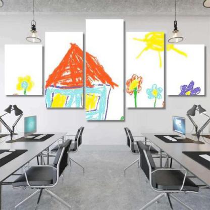 Wax Crayon Like Childs Hand Drawn-xinru shop