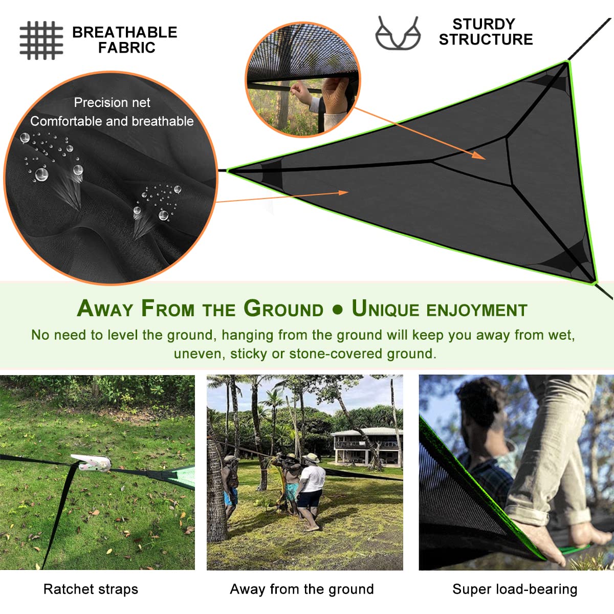 Multi Person Portable Giant Aerial Camping Hammock Tree House Air Sky Tent-xinru