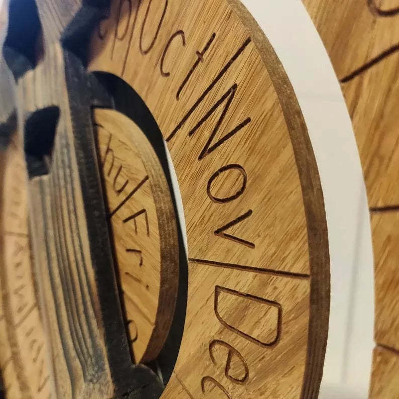 Unique Perpetual Wooden Anchor Calendar-xinru