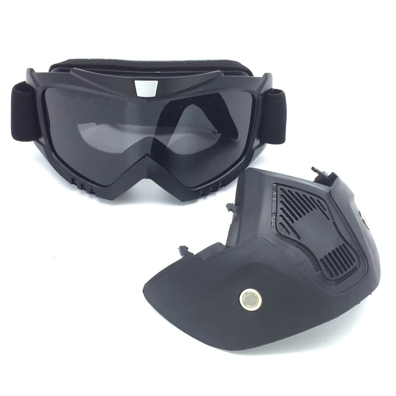 Motorcycle Detachable Mask Anti-UV Off Road Helmet Goggles-xinru