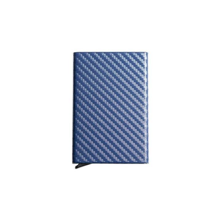 Carbon Fiber Metal Men's Creative Anti-theft Brush Slim Card Holder-xinru