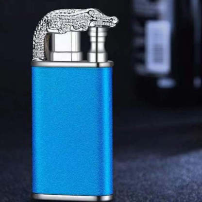 Creative Metal Double Flame Windproof Jet Turbine Men's Lighter-xinru
