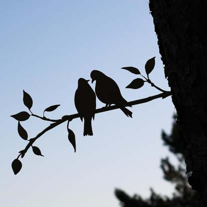 Parrot Metal Sculpture Decoration love Birds Metal Decoration-xinru