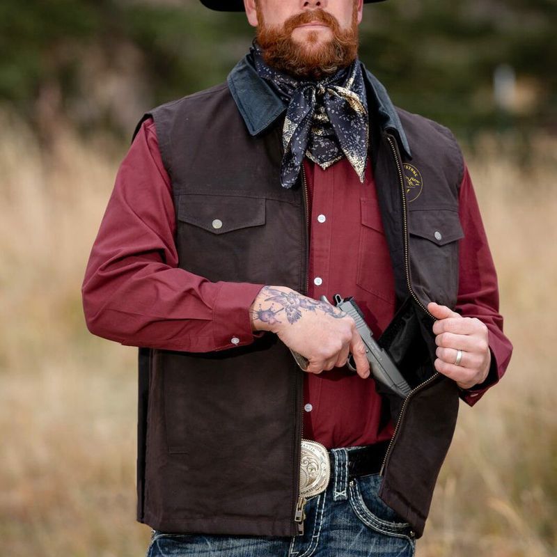 Yellowstone John Dutton Brown Satin Vest-xinru shop