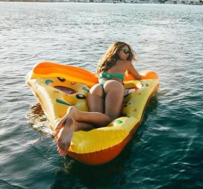 Giant Inflatable Pizza Slice Float Raft-xinru