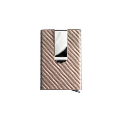 Carbon Fiber Metal Men's Creative Anti-theft Brush Slim Card Holder-xinru