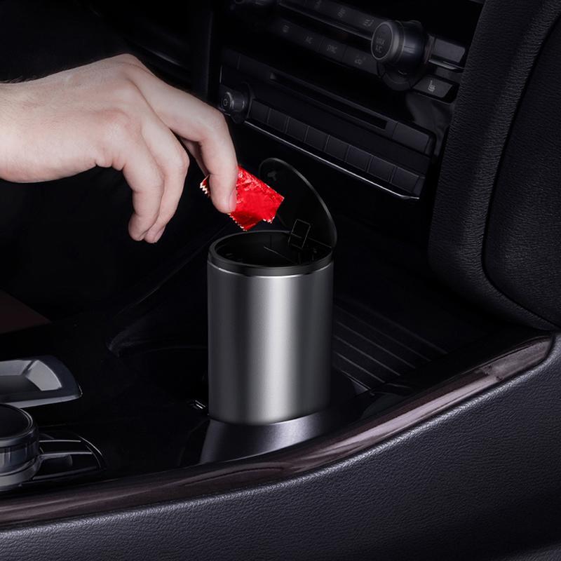 Car Trash Bin Alloy Garbage Can-xinru