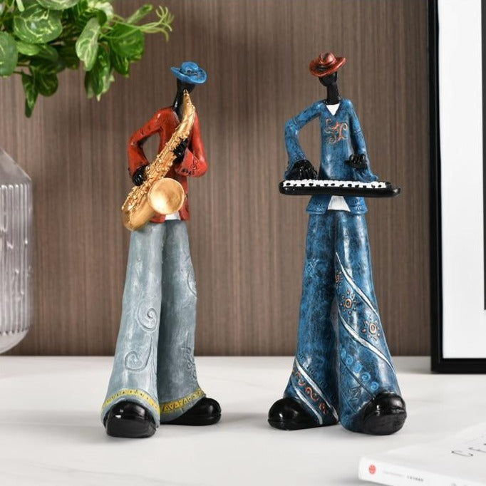 Resin Craft Music Band Statues For Decorations Creative People Ornaments-xinru