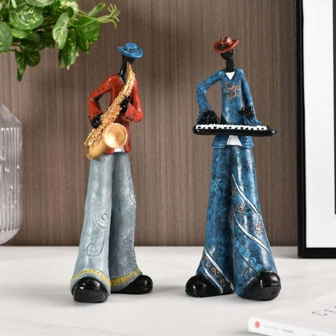 Resin Craft Music Band Statues For Decorations Creative People Ornaments-xinru