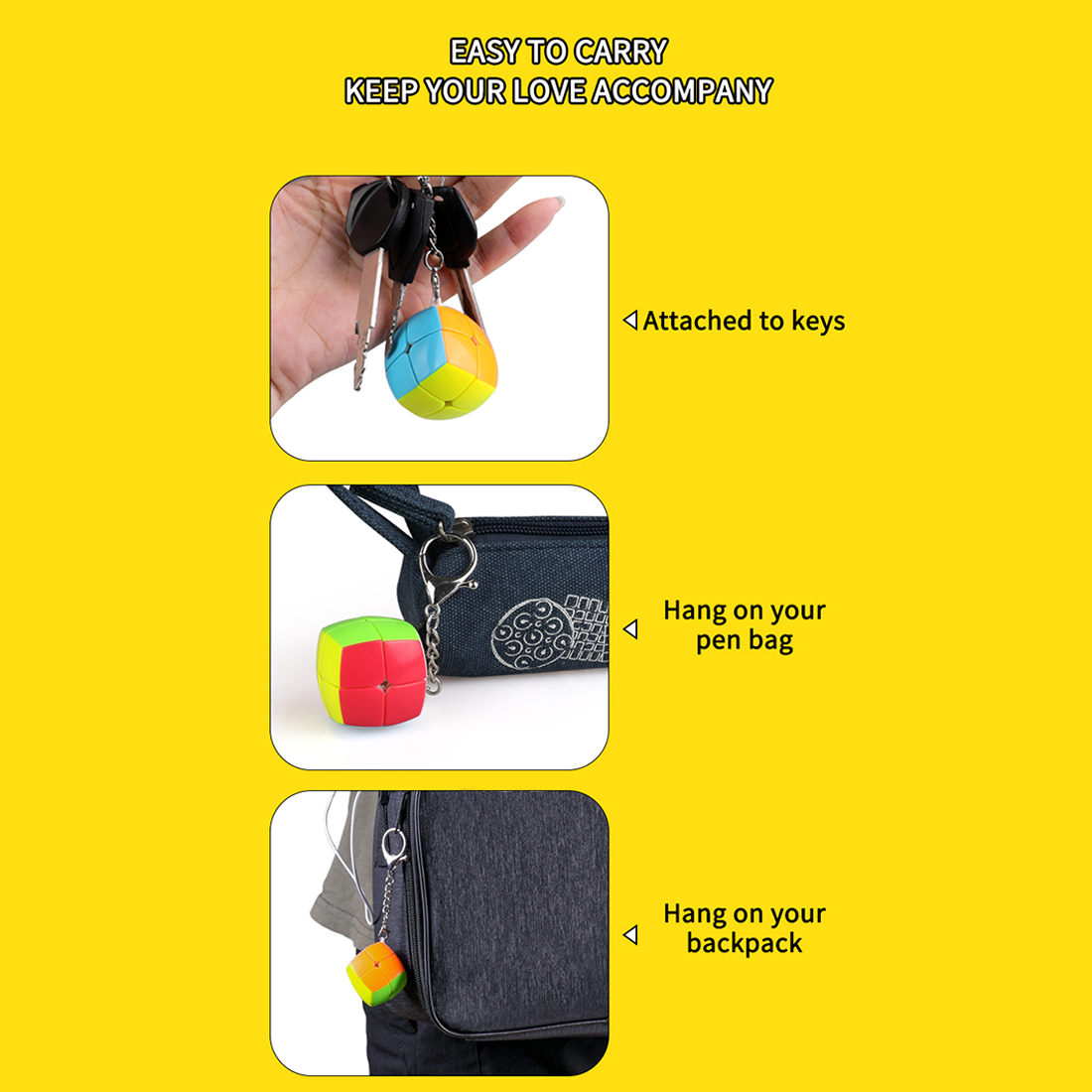 QiYi Mini Pillowed 2x2 Keychain-xinru shop