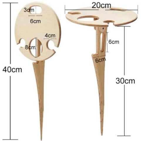Outdoor Wine Table with Foldable Desktop