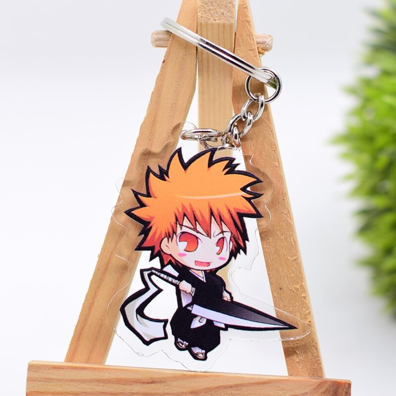 Ichigo Kurosaki Double Sided Anime Keyring Bleach-xinru