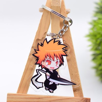 Ichigo Kurosaki Double Sided Anime Keyring Bleach-xinru