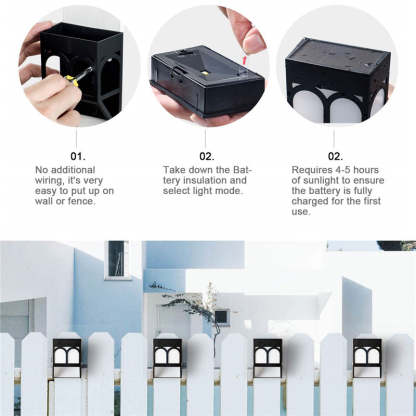 Solar Led Deck Lights Outdoor Waterproof For Garden Fence Post Light-xinru