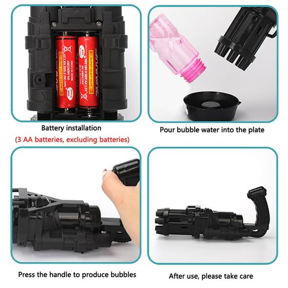 Children's Automatic Gatling Bubble Machine Summer Toys-xinru
