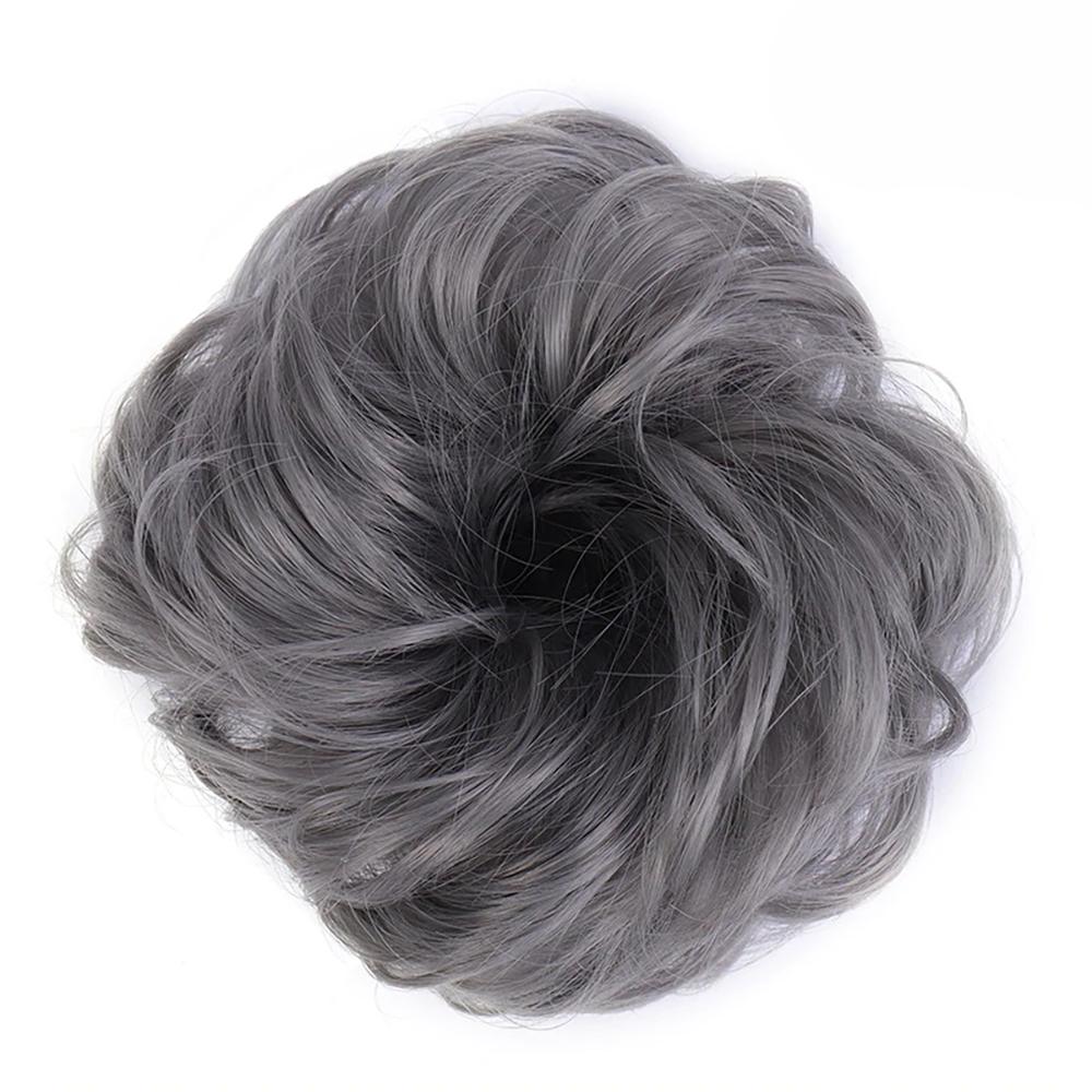 Natural Look Synthetic Messy Hair Bun Scrunchie Extension-xinru