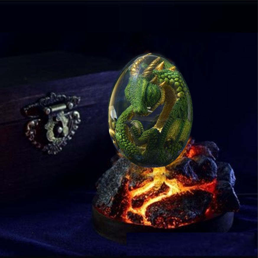 Baby Dragon Lava Dragon Egg Resin Statue Dinosaur Egg-xinru