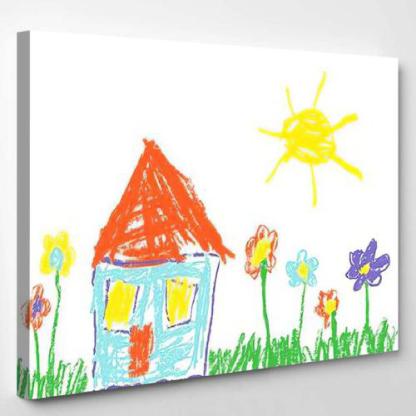 Wax Crayon Like Childs Hand Drawn-xinru shop