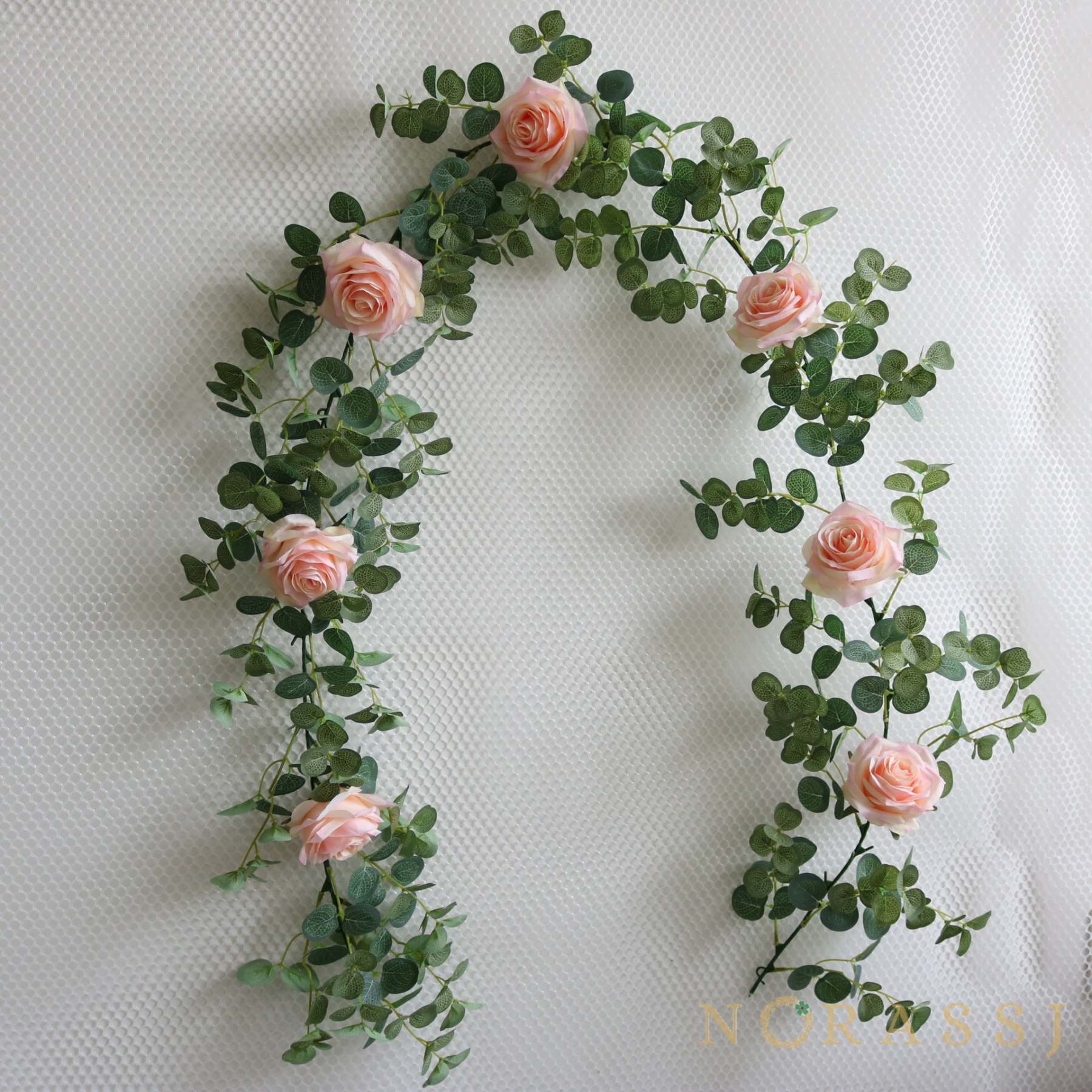Artificial Rose Elegant Spring Garland  For Wedding-xinru