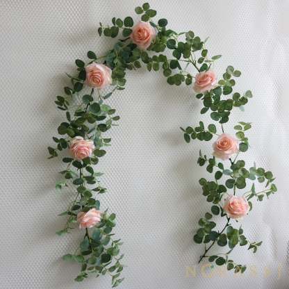 Artificial Rose Elegant Spring Garland  For Wedding-xinru