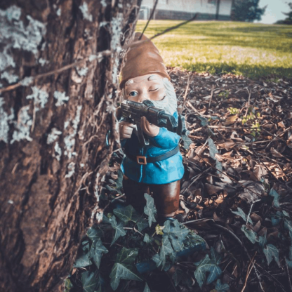 Army Garden Gnome Doll Holding  Statue-xinru