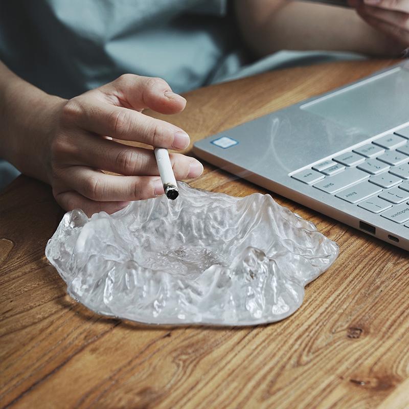 Crystal Glass Iceberg Ashtray-xinru shop