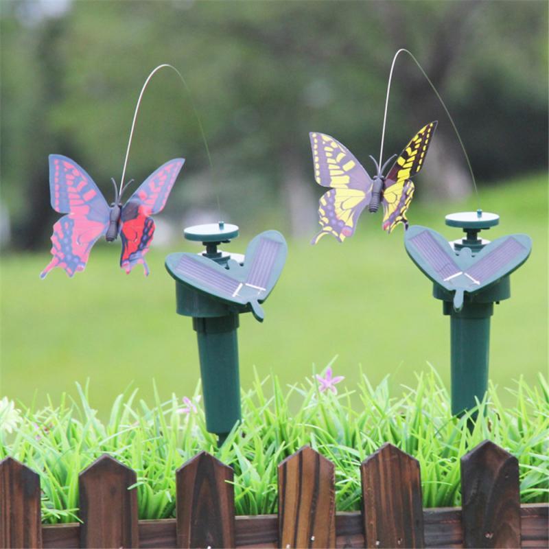 Funny Solar Toys Flying Fluttering Hummingbird Powered Birds Butterflies-xinru