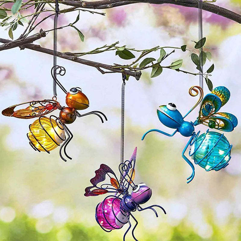 Hanging LED Solar Flying Bug Decor-xinru
