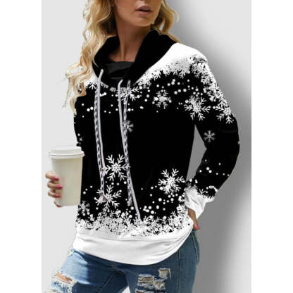 Turtleneck  Drawstring Women's Hoodies-xinru