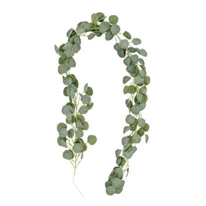 5.9FT Green Faux Eucalyptus Leaves Spring Garland-xinru