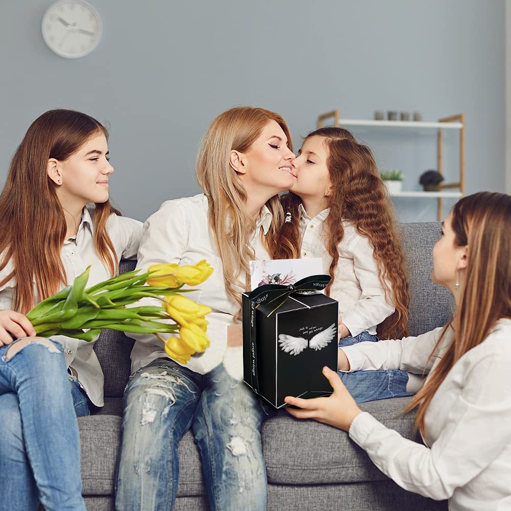 Mother's Day Gift Glass Bottle Handmade Rose Flowers And Love You Necklace-xinru