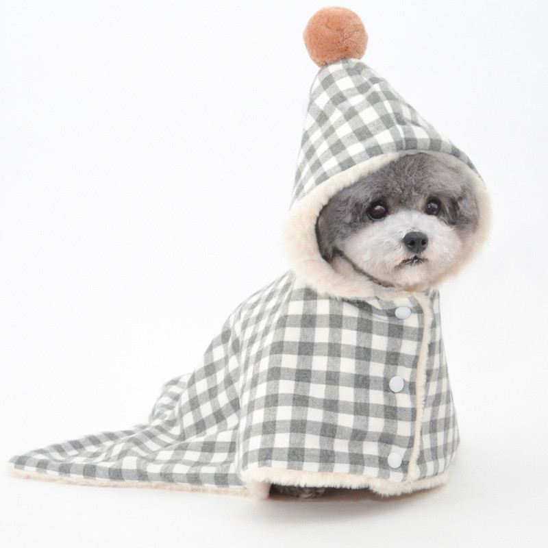 Pajamas Clothes for Small Dogs | Winter Warm Sleeping Cover Cotton Fleece Cloak-xinru