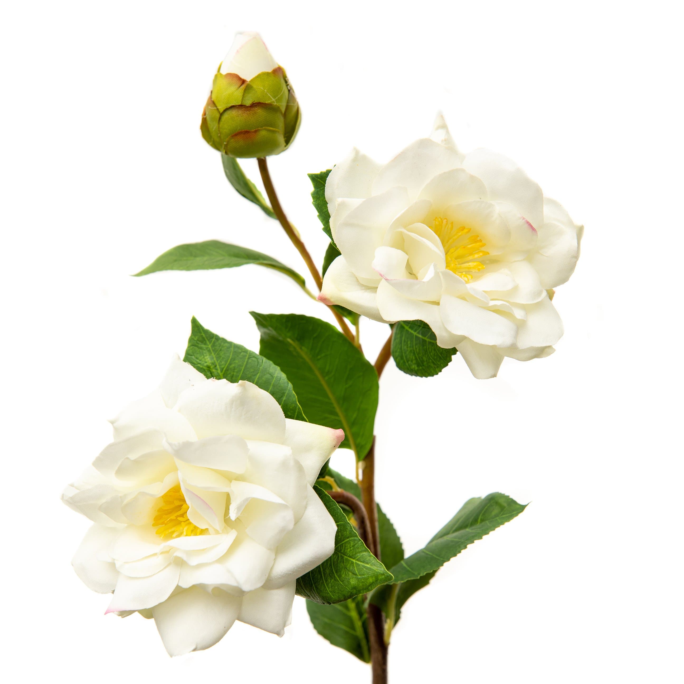 White Camellia Spray 21.5"-xinru shop
